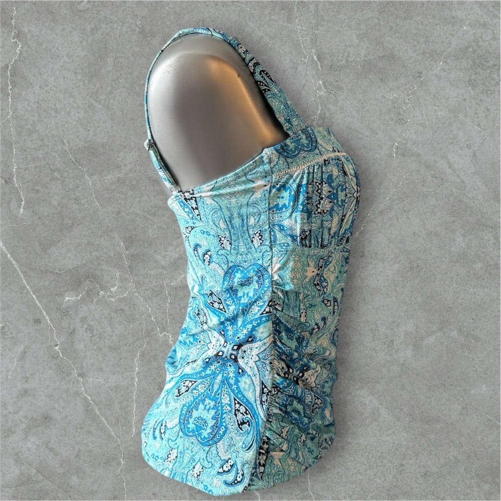 2 for $30 | Blue Paisley Tankini Top - Picture 6 of 14